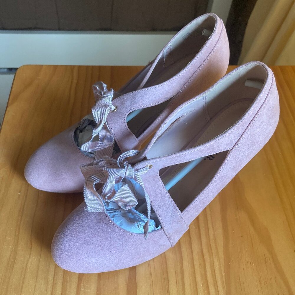 JustFab. Aliani, , Blush, Suede Shoes Size 8.5 M